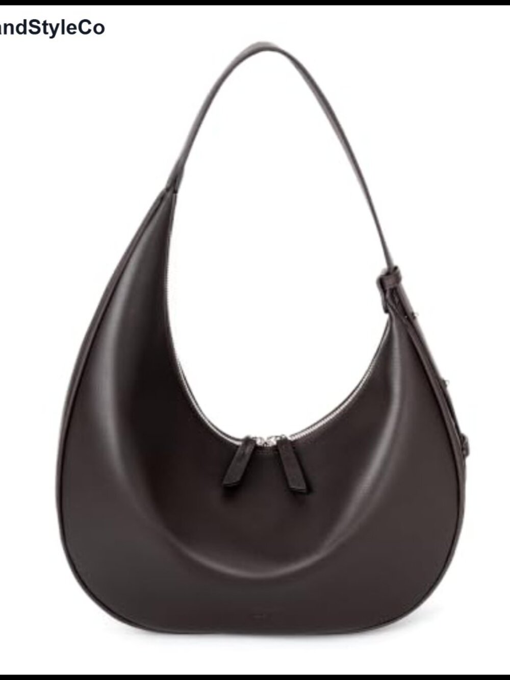 Genuine Leather Slouchy Hobo Bag for Women, Crescent Crossbody Purse